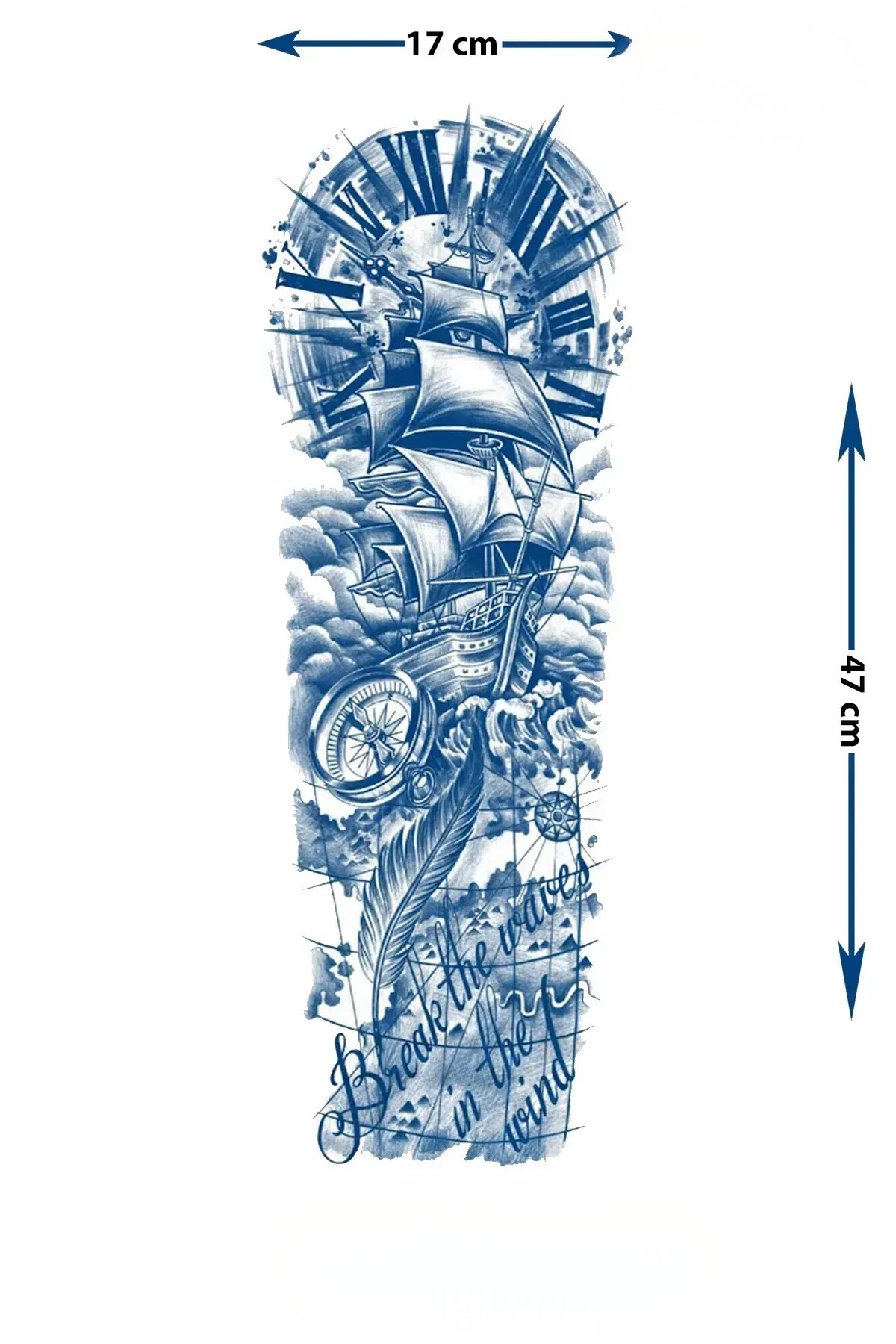 Ocean Spirit Yarı Kalıcı Kol dövmesi